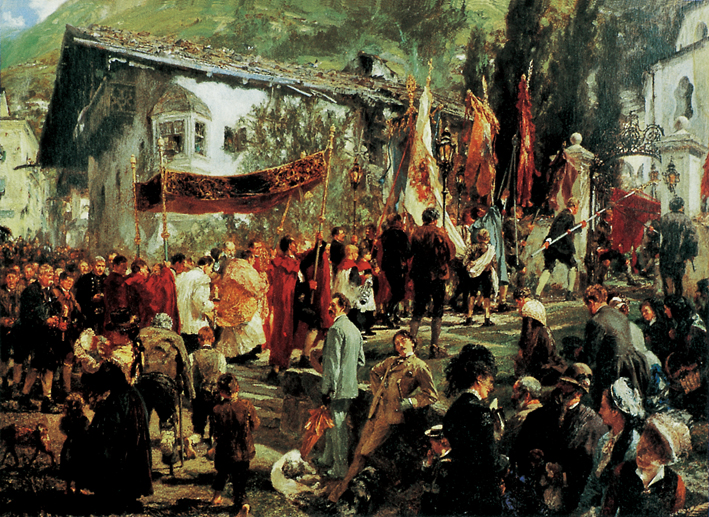  Adolpyh Von Menzel —— 霍夫加斯泰因的基督圣体节